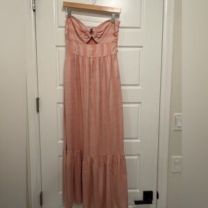 L*Space Strapless Pink Maxi Dress